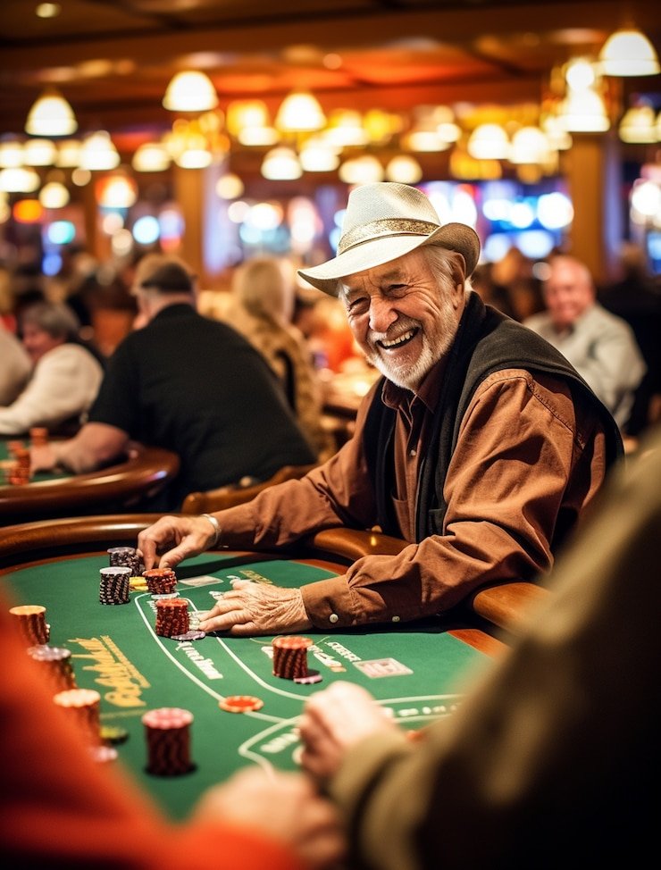 Permainan meja taruhan seperti blackjack dan roulette dengan dealer profesional